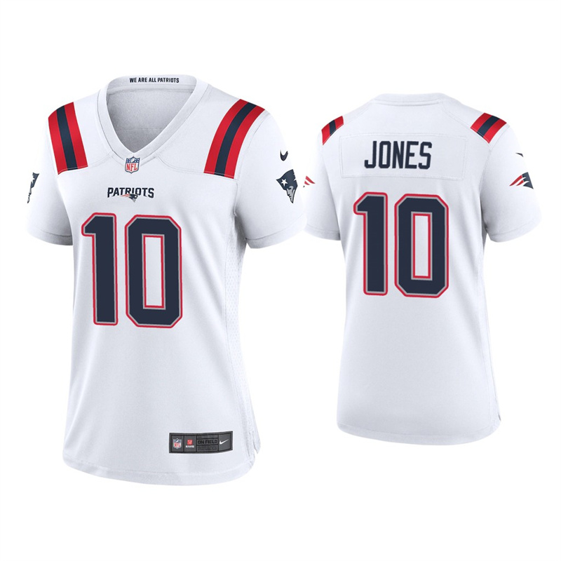 Women's New England Patriots #10 Mac Jones White Vapor Untouchable Limited Stitched Jersey